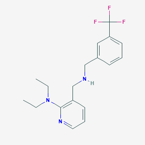 molecular formula C18H22F3N3 B5148089 N,N-diethyl-3-({[3-(trifluoromethyl)benzyl]amino}methyl)-2-pyridinamine 