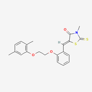 5-{2-[2-(2,5-dimethylphenoxy)ethoxy]benzylidene}-3-methyl-2-thioxo-1,3-thiazolidin-4-one