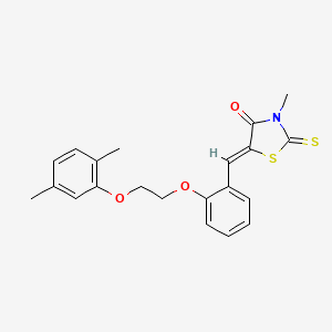 molecular formula C21H21NO3S2 B5148103 5-{2-[2-(2,5-dimethylphenoxy)ethoxy]benzylidene}-3-methyl-2-thioxo-1,3-thiazolidin-4-one 