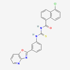 molecular formula C24H15ClN4O2S B5148115 5-chloro-N-{[(3-[1,3]oxazolo[4,5-b]pyridin-2-ylphenyl)amino]carbonothioyl}-1-naphthamide 