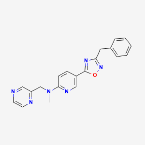 5-(3-benzyl-1,2,4-oxadiazol-5-yl)-N-methyl-N-(2-pyrazinylmethyl)-2-pyridinamine