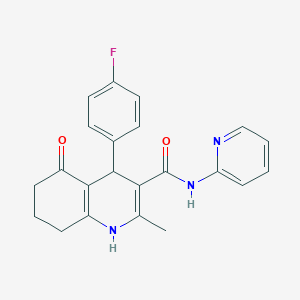 4-(4-fluorophenyl)-2-methyl-5-oxo-N-2-pyridinyl-1,4,5,6,7,8-hexahydro-3-quinolinecarboxamide