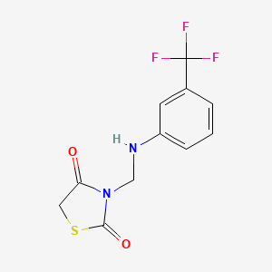 molecular formula C11H9F3N2O2S B5148158 3-({[3-(trifluoromethyl)phenyl]amino}methyl)-1,3-thiazolidine-2,4-dione 
