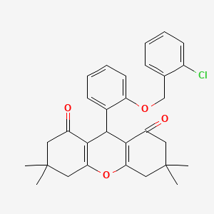 molecular formula C30H31ClO4 B5148165 9-{2-[(2-chlorobenzyl)oxy]phenyl}-3,3,6,6-tetramethyl-3,4,5,6,7,9-hexahydro-1H-xanthene-1,8(2H)-dione 