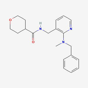 molecular formula C20H25N3O2 B5148170 N-({2-[benzyl(methyl)amino]-3-pyridinyl}methyl)tetrahydro-2H-pyran-4-carboxamide 