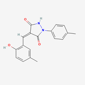 molecular formula C18H16N2O3 B5148186 4-(2-hydroxy-5-methylbenzylidene)-1-(4-methylphenyl)-3,5-pyrazolidinedione 