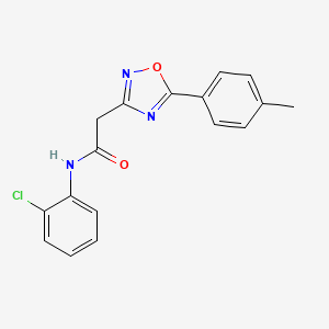 molecular formula C17H14ClN3O2 B5148195 N-(2-chlorophenyl)-2-[5-(4-methylphenyl)-1,2,4-oxadiazol-3-yl]acetamide 