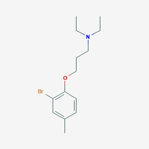 molecular formula C14H22BrNO B5148203 3-(2-bromo-4-methylphenoxy)-N,N-diethyl-1-propanamine 