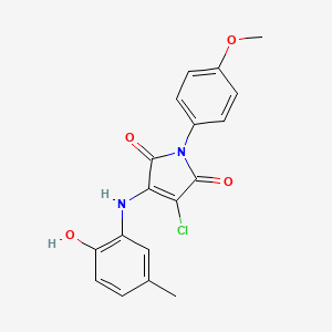 3-chloro-4-[(2-hydroxy-5-methylphenyl)amino]-1-(4-methoxyphenyl)-1H-pyrrole-2,5-dione