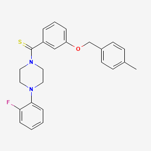 molecular formula C25H25FN2OS B5148208 1-(2-fluorophenyl)-4-({3-[(4-methylbenzyl)oxy]phenyl}carbonothioyl)piperazine 