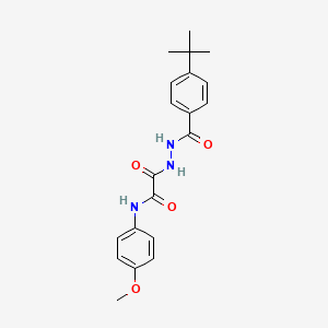 molecular formula C20H23N3O4 B5148220 2-[2-(4-tert-butylbenzoyl)hydrazino]-N-(4-methoxyphenyl)-2-oxoacetamide 