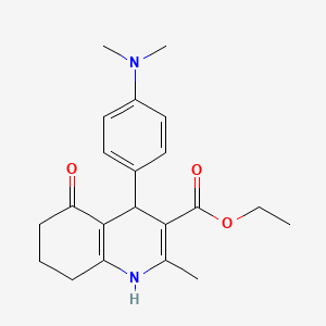 molecular formula C21H26N2O3 B5148227 ethyl 4-[4-(dimethylamino)phenyl]-2-methyl-5-oxo-1,4,5,6,7,8-hexahydro-3-quinolinecarboxylate 