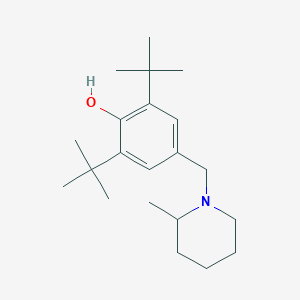 molecular formula C21H35NO B5148241 2,6-di-tert-butyl-4-[(2-methyl-1-piperidinyl)methyl]phenol 