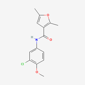 molecular formula C14H14ClNO3 B5148266 N-(3-chloro-4-methoxyphenyl)-2,5-dimethyl-3-furamide 