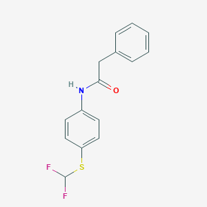 molecular formula C15H13F2NOS B514828 N-{4-[(difluoromethyl)sulfanyl]phenyl}-2-phenylacetamide CAS No. 448199-08-4