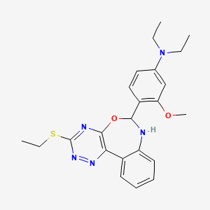 molecular formula C23H27N5O2S B5148287 N,N-diethyl-4-[3-(ethylthio)-6,7-dihydro[1,2,4]triazino[5,6-d][3,1]benzoxazepin-6-yl]-3-methoxyaniline 