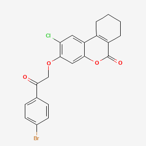 3-[2-(4-bromophenyl)-2-oxoethoxy]-2-chloro-7,8,9,10-tetrahydro-6H-benzo[c]chromen-6-one