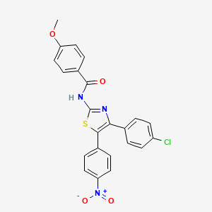 N-[4-(4-chlorophenyl)-5-(4-nitrophenyl)-1,3-thiazol-2-yl]-4-methoxybenzamide