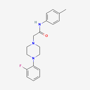 molecular formula C19H22FN3O B5148314 2-[4-(2-fluorophenyl)-1-piperazinyl]-N-(4-methylphenyl)acetamide 