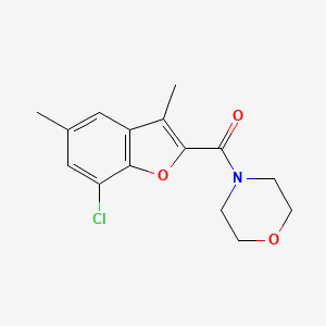 molecular formula C15H16ClNO3 B5148316 4-[(7-chloro-3,5-dimethyl-1-benzofuran-2-yl)carbonyl]morpholine 