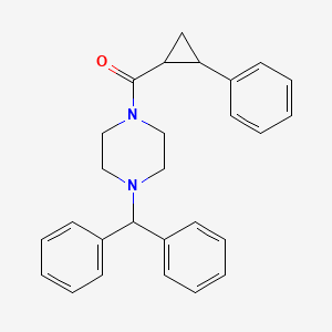 1-(diphenylmethyl)-4-[(2-phenylcyclopropyl)carbonyl]piperazine