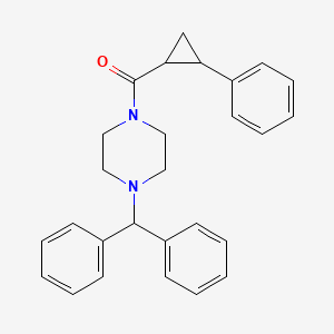 molecular formula C27H28N2O B5148340 1-(diphenylmethyl)-4-[(2-phenylcyclopropyl)carbonyl]piperazine 