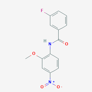 molecular formula C14H11FN2O4 B5148346 3-fluoro-N-(2-methoxy-4-nitrophenyl)benzamide CAS No. 5729-91-9
