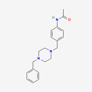molecular formula C20H25N3O B5148351 N-{4-[(4-benzyl-1-piperazinyl)methyl]phenyl}acetamide 