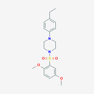 molecular formula C20H26N2O4S B514836 1-(2,5-Dimethoxyphenyl)sulfonyl-4-(4-ethylphenyl)piperazine CAS No. 700849-46-3