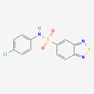 molecular formula C12H8ClN3O2S2 B5148374 N-(4-chlorophenyl)-2,1,3-benzothiadiazole-5-sulfonamide 