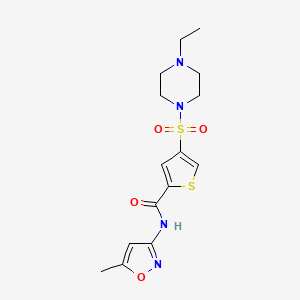 4-[(4-ethyl-1-piperazinyl)sulfonyl]-N-(5-methyl-3-isoxazolyl)-2-thiophenecarboxamide