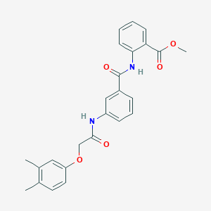 molecular formula C25H24N2O5 B5148391 methyl 2-[(3-{[(3,4-dimethylphenoxy)acetyl]amino}benzoyl)amino]benzoate 