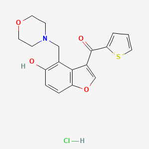 [5-hydroxy-4-(4-morpholinylmethyl)-1-benzofuran-3-yl](2-thienyl)methanone hydrochloride