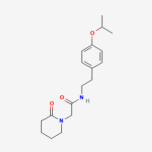 molecular formula C18H26N2O3 B5148429 N-[2-(4-isopropoxyphenyl)ethyl]-2-(2-oxo-1-piperidinyl)acetamide 