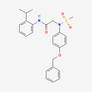 molecular formula C25H28N2O4S B5148440 N~2~-[4-(benzyloxy)phenyl]-N~1~-(2-isopropylphenyl)-N~2~-(methylsulfonyl)glycinamide 