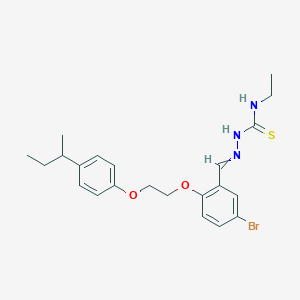 molecular formula C22H28BrN3O2S B5148444 5-bromo-2-[2-(4-sec-butylphenoxy)ethoxy]benzaldehyde N-ethylthiosemicarbazone 