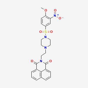molecular formula C25H24N4O7S B5148457 2-(2-{4-[(4-methoxy-3-nitrophenyl)sulfonyl]-1-piperazinyl}ethyl)-1H-benzo[de]isoquinoline-1,3(2H)-dione 