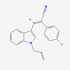 molecular formula C20H15FN2 B5148474 3-(1-allyl-1H-indol-3-yl)-2-(4-fluorophenyl)acrylonitrile 