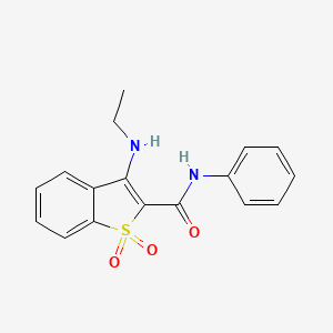 molecular formula C17H16N2O3S B5148496 3-(ethylamino)-N-phenyl-1-benzothiophene-2-carboxamide 1,1-dioxide 