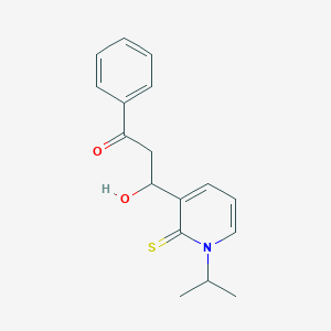 molecular formula C17H19NO2S B514850 3-Hydroxy-3-(1-isopropyl-2-thioxo-1,2-dihydro-3-pyridinyl)-1-phenyl-1-propanone 