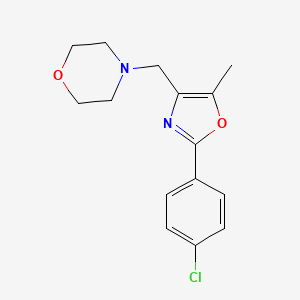 molecular formula C15H17ClN2O2 B5148500 4-{[2-(4-chlorophenyl)-5-methyl-1,3-oxazol-4-yl]methyl}morpholine 
