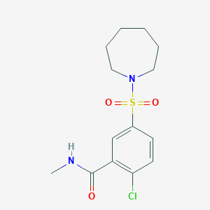molecular formula C14H19ClN2O3S B5148517 5-(1-azepanylsulfonyl)-2-chloro-N-methylbenzamide 