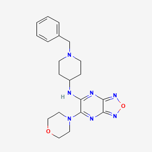 molecular formula C20H25N7O2 B5148522 N-(1-benzyl-4-piperidinyl)-6-(4-morpholinyl)[1,2,5]oxadiazolo[3,4-b]pyrazin-5-amine 