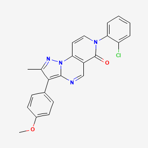 molecular formula C23H17ClN4O2 B5148534 7-(2-chlorophenyl)-3-(4-methoxyphenyl)-2-methylpyrazolo[1,5-a]pyrido[3,4-e]pyrimidin-6(7H)-one 