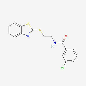 N-[2-(1,3-benzothiazol-2-ylthio)ethyl]-3-chlorobenzamide