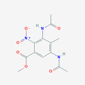 methyl 3,5-bis(acetylamino)-4-methyl-2-nitrobenzoate
