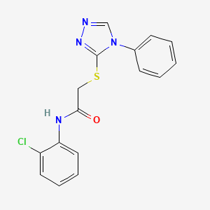 N-(2-chlorophenyl)-2-[(4-phenyl-4H-1,2,4-triazol-3-yl)thio]acetamide