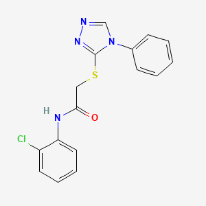 molecular formula C16H13ClN4OS B5148562 N-(2-chlorophenyl)-2-[(4-phenyl-4H-1,2,4-triazol-3-yl)thio]acetamide 