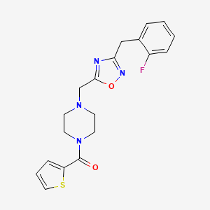 molecular formula C19H19FN4O2S B5148580 1-{[3-(2-fluorobenzyl)-1,2,4-oxadiazol-5-yl]methyl}-4-(2-thienylcarbonyl)piperazine 