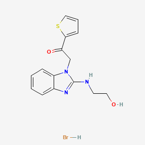 2-{2-[(2-hydroxyethyl)amino]-1H-benzimidazol-1-yl}-1-(2-thienyl)ethanone hydrobromide